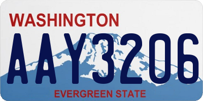WA license plate AAY3206