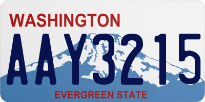 WA license plate AAY3215