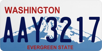 WA license plate AAY3217