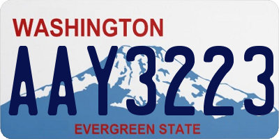 WA license plate AAY3223