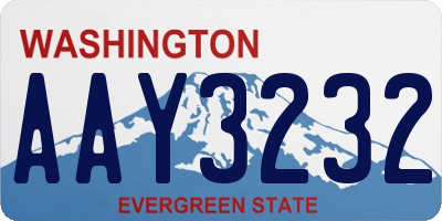 WA license plate AAY3232