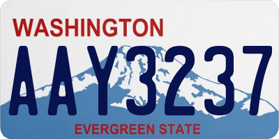 WA license plate AAY3237