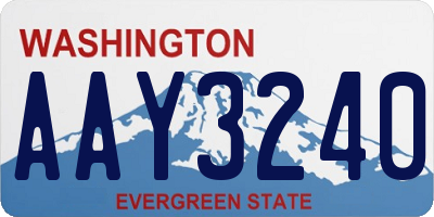 WA license plate AAY3240