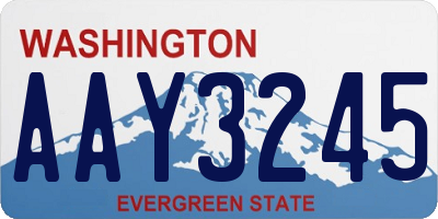 WA license plate AAY3245