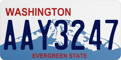 WA license plate AAY3247