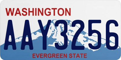 WA license plate AAY3256