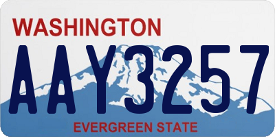 WA license plate AAY3257