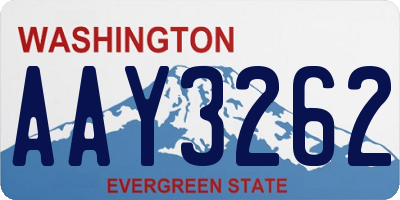 WA license plate AAY3262