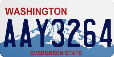 WA license plate AAY3264