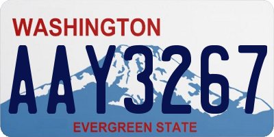 WA license plate AAY3267