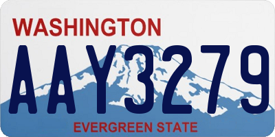 WA license plate AAY3279