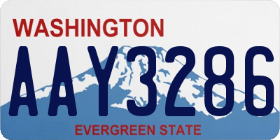 WA license plate AAY3286