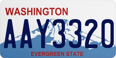 WA license plate AAY3320