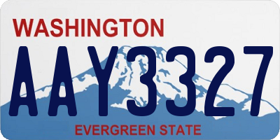 WA license plate AAY3327