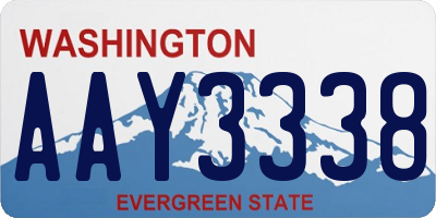 WA license plate AAY3338