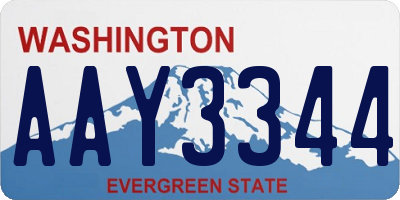 WA license plate AAY3344