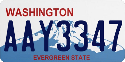 WA license plate AAY3347