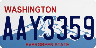 WA license plate AAY3359