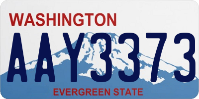 WA license plate AAY3373