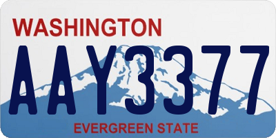 WA license plate AAY3377