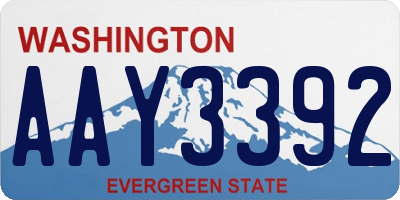 WA license plate AAY3392