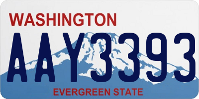 WA license plate AAY3393