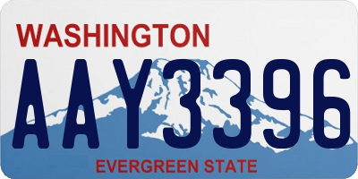 WA license plate AAY3396