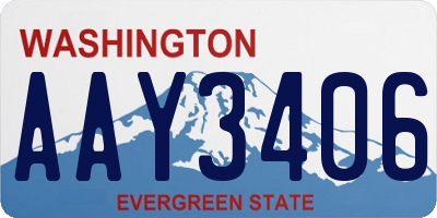 WA license plate AAY3406