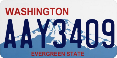 WA license plate AAY3409