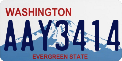 WA license plate AAY3414