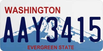 WA license plate AAY3415