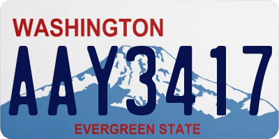 WA license plate AAY3417