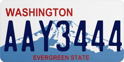WA license plate AAY3444