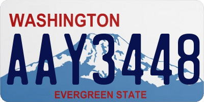 WA license plate AAY3448