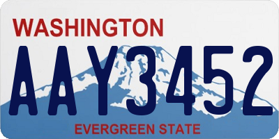 WA license plate AAY3452