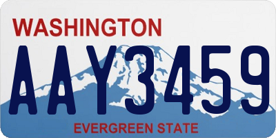 WA license plate AAY3459