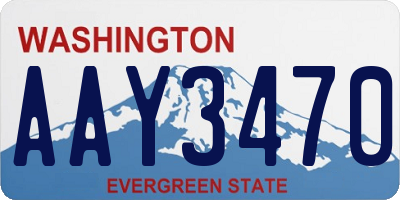 WA license plate AAY3470