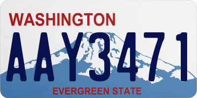 WA license plate AAY3471