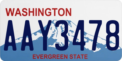 WA license plate AAY3478