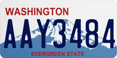 WA license plate AAY3484