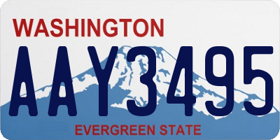 WA license plate AAY3495
