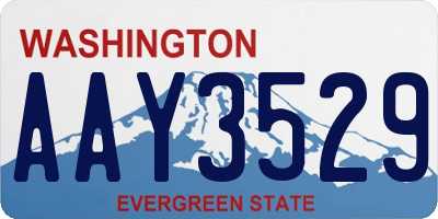WA license plate AAY3529