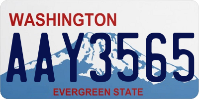 WA license plate AAY3565