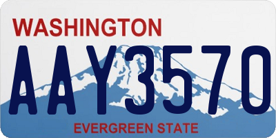 WA license plate AAY3570