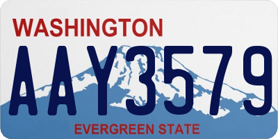 WA license plate AAY3579
