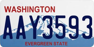 WA license plate AAY3593