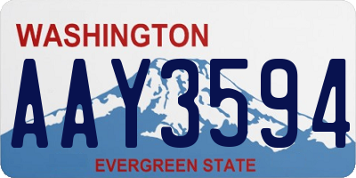 WA license plate AAY3594