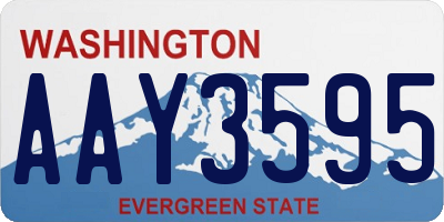 WA license plate AAY3595