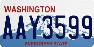 WA license plate AAY3599