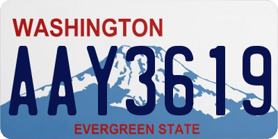 WA license plate AAY3619